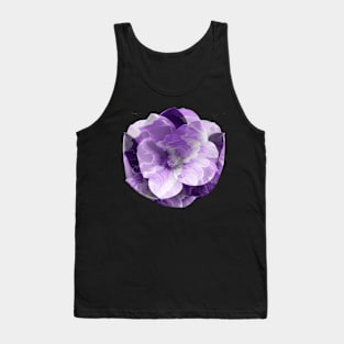 Abstract Purple Waves Flower Tank Top